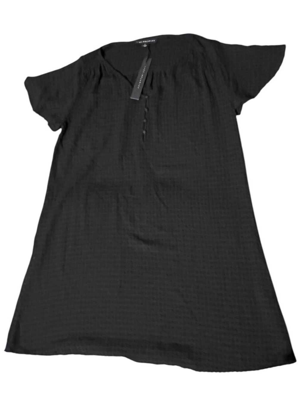 Jane + Delancey Black Textured Shift Dress Size Medium NWT